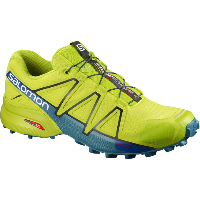 Salomon Singapore Mens Trail Running Shoes - SPEEDCROSS 4 Yellow | 58309-NYIC